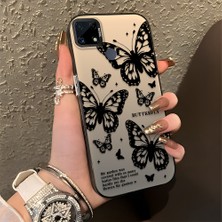 HONTINGA Realme C15 ile Uyumlu Kılıfı Silikon Kenar Sert Arka Düşüme Önleyici Basitlik Anti Düşme Kamera Korumali Kelebek Desen Telefon Kılıfı Kadın ve Erkek Için Uygundur K1-0719