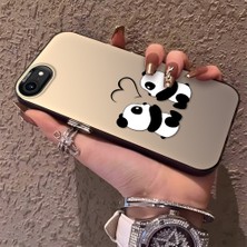 HONTINGA iPhone 7 ile Uyumlu Kılıfı Silikon Kenar Sert Arka Düşüme Önleyici Basitlik Anti Düşme Kamera Korumali Panda Desen Telefon Kılıfı Kadın ve Erkek Için Uygundur K1-0726