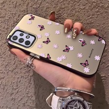 HONTINGA Samsung Galaxy A72 ile Uyumlu Kılıfı Silikon Kenar Sert Arka Düşüme Önleyici Basitlik Anti Düşme Kamera Korumali Küçük Kelebek Desen Telefon Kılıfı Kadın ve Erkek Için Uygundur K1-0718