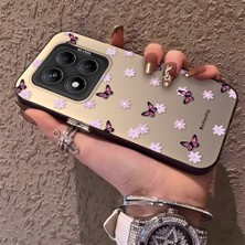 HONTINGA Xiaomi Redmi Note 14 Pro ile Uyumlu Kılıfı Silikon Kenar Sert Arka Düşüme Önleyici Basitlik Anti Düşme Kamera Korumali Küçük Kelebek Desen Telefon Kılıfı Kadın ve Erkek Için Uygundur K1-0718