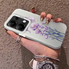 HONTINGA Xiaomi Redmi Note 13 Pro 4g ile Uyumlu Kılıfı Silikon Kenar Sert Arka Düşüme Önleyici Basitlik Anti Düşme Kamera Korumali Çiçekler Desen Telefon Kılıfı Kadın ve Erkek Için Uygundur K1-0722