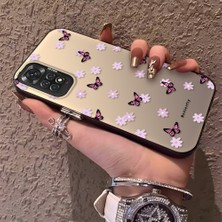 HONTINGA Xiaomi Redmi Note 11S ile Uyumlu Kılıfı Silikon Kenar Sert Arka Düşüme Önleyici Basitlik Anti Düşme Kamera Korumali Küçük Kelebek Desen Telefon Kılıfı Kadın ve Erkek Için Uygundur K1-0718