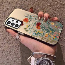 HONTINGA Samsung Galaxy A73 ile Uyumlu Kılıfı Silikon Kenar Sert Arka Düşüme Önleyici Basitlik Anti Düşme Kamera Korumali Çiçekler Desen Telefon Kılıfı Kadın ve Erkek Için Uygundur K1-0722