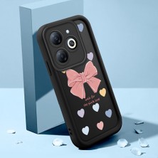 HONTINGA Tecno Spark 20 ile Uyumlu Kılıfı Düşüme Önleyici Basitlik Anti Düşme Kamera Korumali Leopar Kalp Desen Siyah Yumuşak Silikon Telefon Kılıfı Kadın ve Erkek Için Uygundur K2-0406