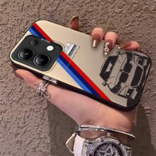 HONTINGA Xiaomi Redmi Note 13 ile Uyumlu Kılıfı Silikon Kenar Sert Arka Düşüme Önleyici Basitlik Anti Düşme Kamera Korumali Bmw Desen Telefon Kılıfı Kadın ve Erkek Için Uygundur K1-0725