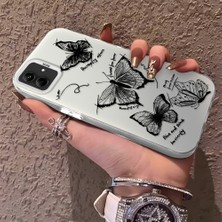 HONTINGA Samsung Galaxy A04E ile Uyumlu Kılıfı Silikon Kenar Sert Arka Düşüme Önleyici Basitlik Anti Düşme Kamera Korumali Kelebek Desen Telefon Kılıfı Kadın ve Erkek Için Uygundur K1-0719