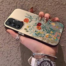 HONTINGA Samsung Galaxy A34 5g ile Uyumlu Kılıfı Silikon Kenar Sert Arka Düşüme Önleyici Basitlik Anti Düşme Kamera Korumali Çiçekler Desen Telefon Kılıfı Kadın ve Erkek Için Uygundur K1-0722