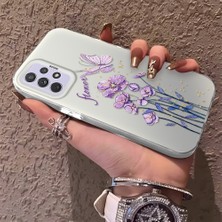 HONTINGA Samsung Galaxy A72 ile Uyumlu Kılıfı Silikon Kenar Sert Arka Düşüme Önleyici Basitlik Anti Düşme Kamera Korumali Çiçekler Desen Telefon Kılıfı Kadın ve Erkek Için Uygundur K1-0722