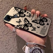 HONTINGA Realme C25 ile Uyumlu Kılıfı Silikon Kenar Sert Arka Düşüme Önleyici Basitlik Anti Düşme Kamera Korumali Kelebek Desen Telefon Kılıfı Kadın ve Erkek Için Uygundur K1-0719