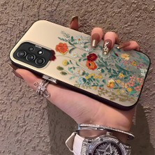 HONTINGA Samsung Galaxy A52 ile Uyumlu Kılıfı Silikon Kenar Sert Arka Düşüme Önleyici Basitlik Anti Düşme Kamera Korumali Çiçekler Desen Telefon Kılıfı Kadın ve Erkek Için Uygundur K1-0722