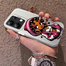 HONTINGA Xiaomi Redmi Note 13 ile Uyumlu Kılıfı Silikon Kenar Sert Arka Düşüme Önleyici Basitlik Anti Düşme Kamera Korumali Öpücük Izi Desen Telefon Kılıfı Kadın ve Erkek Için Uygundur K1-0724