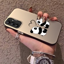 HONTINGA Samsung Galaxy A14 ile Uyumlu Kılıfı Silikon Kenar Sert Arka Düşüme Önleyici Basitlik Anti Düşme Kamera Korumali Panda Desen Telefon Kılıfı Kadın ve Erkek Için Uygundur K1-0726