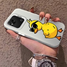 HONTINGA Xiaomi Redmi 9c ile Uyumlu Kılıfı Silikon Kenar Sert Arka Düşüme Önleyici Basitlik Anti Düşme Kamera Korumali Panda Desen Telefon Kılıfı Kadın ve Erkek Için Uygundur K1-0726