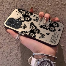 HONTINGA Samsung Galaxy A52S 5g ile Uyumlu Kılıfı Silikon Kenar Sert Arka Düşüme Önleyici Basitlik Anti Düşme Kamera Korumali Kelebek Desen Telefon Kılıfı Kadın ve Erkek Için Uygundur K1-0719