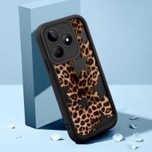 HONTINGA Realme Note 50 ile Uyumlu Kılıfı Düşüme Önleyici Basitlik Anti Düşme Kamera Korumali Pembe Yıldız Desen Siyah Yumuşak Silikon Telefon Kılıfı Kadın ve Erkek Için Uygundur K2-0404