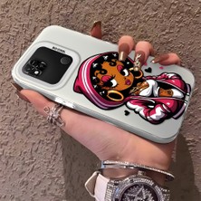HONTINGA Xiaomi Redmi 9c ile Uyumlu Kılıfı Silikon Kenar Sert Arka Düşüme Önleyici Basitlik Anti Düşme Kamera Korumali Öpücük Izi Desen Telefon Kılıfı Kadın ve Erkek Için Uygundur K1-0724