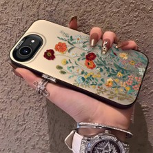 HONTINGA iPhone 16E ile Uyumlu Kılıfı Silikon Kenar Sert Arka Düşüme Önleyici Basitlik Anti Düşme Kamera Korumali Çiçekler Desen Telefon Kılıfı Kadın ve Erkek Için Uygundur K1-0722