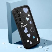 HONTINGA Samsung Galaxy M14 ile Uyumlu Kılıfı Düşüme Önleyici Basitlik Anti Düşme Kamera Korumali Pembe Kalp Desen Siyah Yumuşak Silikon Telefon Kılıfı Kadın ve Erkek Için Uygundur K2-0405
