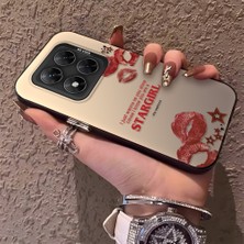 HONTINGA Poco X7 ile Uyumlu Kılıfı Silikon Kenar Sert Arka Düşüme Önleyici Basitlik Anti Düşme Kamera Korumali Öpücük Izi Desen Telefon Kılıfı Kadın ve Erkek Için Uygundur K1-0724