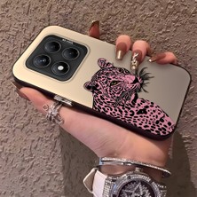 HONTINGA Xiaomi Redmi Note 14 Pro ile Uyumlu Kılıfı Silikon Kenar Sert Arka Düşüme Önleyici Basitlik Anti Düşme Kamera Korumali Pembe Leopar Desen Telefon Kılıfı Kadın ve Erkek Için Uygundur K1-0720