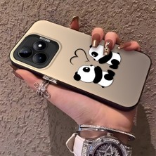 HONTINGA Realme C53 ile Uyumlu Kılıfı Silikon Kenar Sert Arka Düşüme Önleyici Basitlik Anti Düşme Kamera Korumali Panda Desen Telefon Kılıfı Kadın ve Erkek Için Uygundur K1-0726