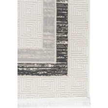 Neefy Elina Gri Salon Halısı Pamuk Taban Tozumaz 10 mm Yumuşak Modern