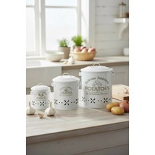 Feyza Design 3’lü Soğan Patates Sarımsak Kova Seti, Pratik ve Temiz Saklama Seti