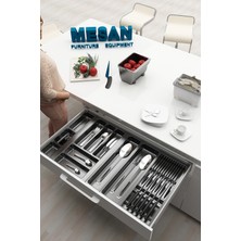 Feyza Design Çekmece Içi Plastik Kaşık-Bıçaklık, Modüler, Çok Yönlü, Çok Amaçlı