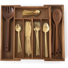 Feyza Design Akasya Ayarlanabilir Çekmece Içi Kaşıklık, 5-7 Bölmeli, Pratik ve Şık Organizer