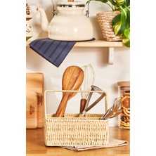 Feyza Design Doğal Hasır Dikdörtgen Kaşıklık, Şık ve Pratik Mutfak Gereçleri