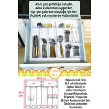 Feyza Design 10'lu Modüler Şeffaf Çekmece Düzenleyici Set