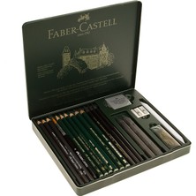 Hype Store Faber-Castell Pitt Grafit Sanat Seti, Siyah, 19 Parça, Kömür Kalem ve Aksesuarlarla, Gölgelendirme V