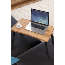 Hype Store Intergo-Renkli Laptop Sehpası Katlanabilir Yatak Koltuk Üstü Kahvaltı Bilgisayar Sehpası (Atlantik Ç