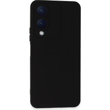 Eco Port Vivo Y17S Kılıf Nano Içi Kadife Silikon - Siyah