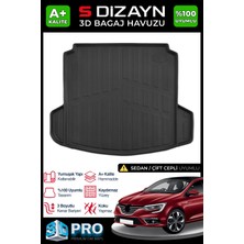 S-Dizayn Renault Megane 4 Sedan 3D Pro Bagaj Havuzu Çift Kulaklı 2016 Üzeri A+ Kalite
