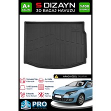 S-Dizayn Renault Megane 3 3D Pro Bagaj Havuzu 2009-2016 A+ Kalite