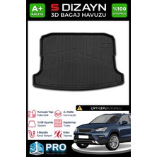 S-Dizayn Seat Ateca 3D Pro Bagaj Havuzu Çift Kulaklı 2016 Üzeri A+ Kalite