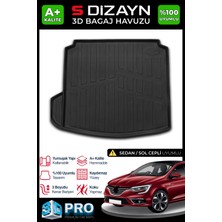 S-Dizayn Renault Megane 4 Sedan 3D Pro Bagaj Havuzu Sol Kulaklı 2016 Üzeri A+ Kalite