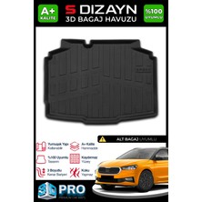 S-Dizayn Skoda Fabia 3D Pro Bagaj Havuzu Alt Bagaj 2022 Üzeri A+ Kalite