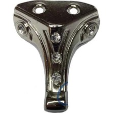 Eco Port Moda Taşlı Ahşap Sandık Ayağı, Kutu Ayak 3,5 cm - Nikel, 50 Adet