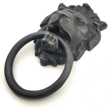 Eco Port Antika Tarz Dekoratif Pirinç  Kapı Tokmağı, Taktak - 102X130 Mm, Oksit