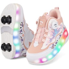 Rocky Sport Flames Çocuk Patenli, Işıklı Rahat Pembe ve Günlük Ayakkabı&sneaker | Yeni Model Tarz Patenli Kaykay Ayakkabı