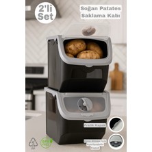 Feyza Design Çiftli Çok Amaçlı Plastik Saklama Kutusu 12 Litre Gri