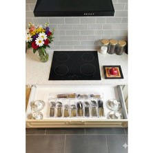 Feyza Design Pratik 11 Parça Modüler Mutfak Çekmecesi Organizeri, Şeffaf Kaşıklık & Çatal Düzenleyici