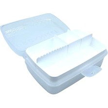 12 Bölmeli Çok Amaçlı Takı Toka Kutusu Dikiş Kutusu Kapaklı Organizer Saklama Kutusu Bölmeli Kutu (Pembe)