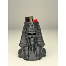 FunkyFlame Firavun Kuru Kafa Hediyelik Çakmak – Çakmak Dahil |   Koleksiyonluk  Özel Seri