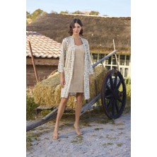 Aria's Closet Çiçek Desenli Önü Düğmeli Sabahlık Takımı