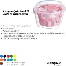 Salata Kurutucu, Standart, 3875 Çok Renkli 4.4l Sebze Salata Kurutma Makinesi Çevirmeli Kurutucu Salatacı