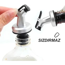 5'li Sızdırmaz Yağdanlık ve Şişe Tıpası Seti – Damlama Yapmaz Paslanmaz Uçlu Yağ Sirke Şarap Dökücü Aparat