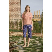 Aria's Closet Deniz Yıldızı Desenli ve Baskılı Önü Düğmeli "listen The Song Of The Sea" Kapri Takımı